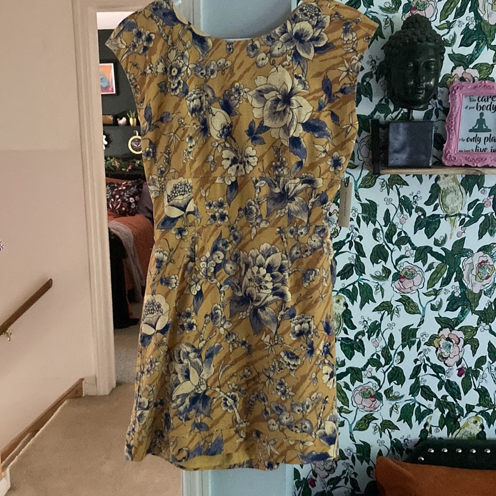 Anthropologie Tie-Back Utility Mini Dress - Picture 5 of 6
